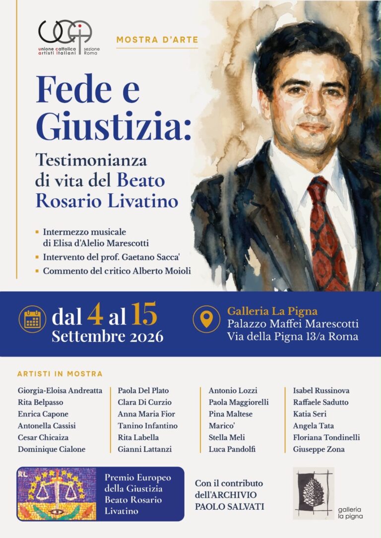Fede e Giustizia alla Galleria la Pigna di Roma – 4 -15 Settembre 2026